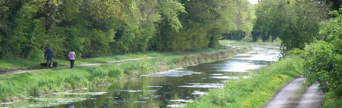 The Royal Canal Greenway on the Galway to Dublin Cycleway