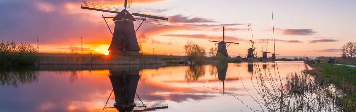 The Kinderdijk windmills