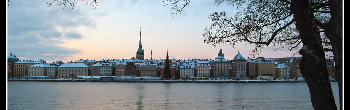 Gamla Stan, Stockholm's old-town waterfront, on the Baltic coast