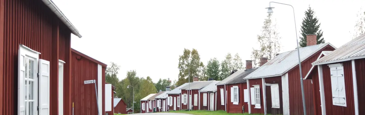 Gammelstad Church Town near Luleå (UNESCO World Heritage Site), on the Gulf of Bothnia