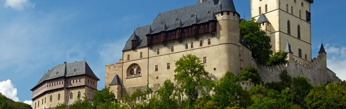 Karlštejn Castle above the Berounka